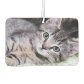 Glittery Gold Glam Brush Script Name Luchtverfrisser (Achterkant)