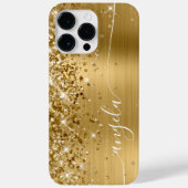 Glittery Gold Glam Handtekening Case-Mate iPhone Case (Achterkant)