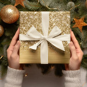 Glittery Gold Glam Inpakpapier Vel