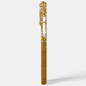 Glittery Gold Glam Moderne naam Case-Mate iPhone Case (Achterkant / Links)