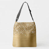 Glittery Gold Glam Name Crossbody Tas (Achterkant)