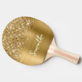 Glittery Gold Glam Name Tafeltennisbatje (Zijkant)