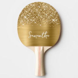 Glittery Gold Glam Name Tafeltennisbatje
