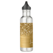 Glittery Gold Glam Name Waterfles (Links)