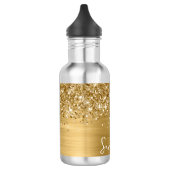 Glittery Gold Glam Name Waterfles (Links)