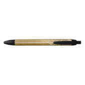 Glittery Gold Glam Name Zwarte Inkt Pen (Achterkant)