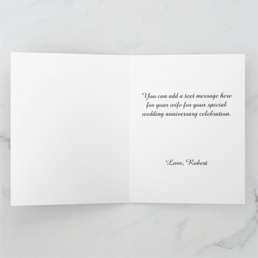 Glittery Gold Happy Jubileum Kaart (Binnen)