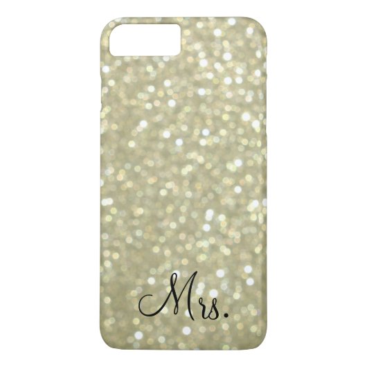 Glittery Gold iPhone 7 Plus Hoesje voor dames (Achterkant)