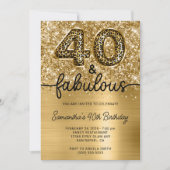 Glittery Gold Leopard 40 en Fabulous Kaart (Voorkant)