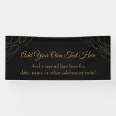 Glittery Gold Light Strings Voeg je eigen tekst to Spandoek (Horizontaal)