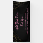 Glittery Gold Light Strings Voeg je eigen tekst to Spandoek (Verticaal)