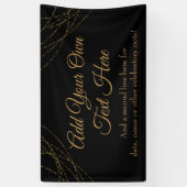 Glittery Gold Light Strings Voeg je eigen tekst to Spandoek (Verticaal)