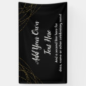 Glittery Gold Light Strings Voeg je eigen tekst to Spandoek (Verticaal)