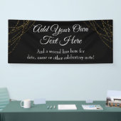 Glittery Gold Light Strings Voeg je eigen tekst to Spandoek (Beurs)