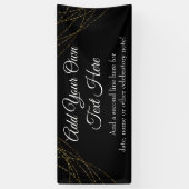 Glittery Gold Light Strings Voeg je eigen tekst to Spandoek (Verticaal)