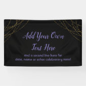 Glittery Gold Light Strings Voeg je eigen tekst to Spandoek (Horizontaal)