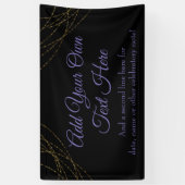Glittery Gold Light Strings Voeg je eigen tekst to Spandoek (Verticaal)