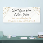 Glittery Gold Light Strings Voeg je eigen tekst to Spandoek (Beurs)