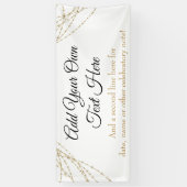 Glittery Gold Light Strings Voeg je eigen tekst to Spandoek (Verticaal)