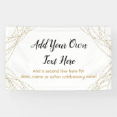 Glittery Gold Light Strings Voeg je eigen tekst to Spandoek (Horizontaal)