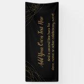 Glittery Gold Light Strings Voeg je eigen tekst to Spandoek (Verticaal)