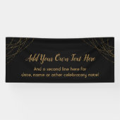 Glittery Gold Light Strings Voeg je eigen tekst to Spandoek (Horizontaal)