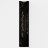 Glittery Gold Light Strings Voeg je eigen tekst to Spandoek (Verticaal)