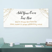 Glittery Gold Light Strings Voeg je eigen tekst to Spandoek (Beurs)