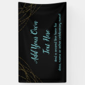 Glittery Gold Light Strings Voeg je eigen tekst to Spandoek (Verticaal)