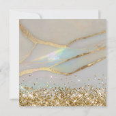 Glittery Gold Marbled Opal 60e verjaardag Kaart (Achterkant)