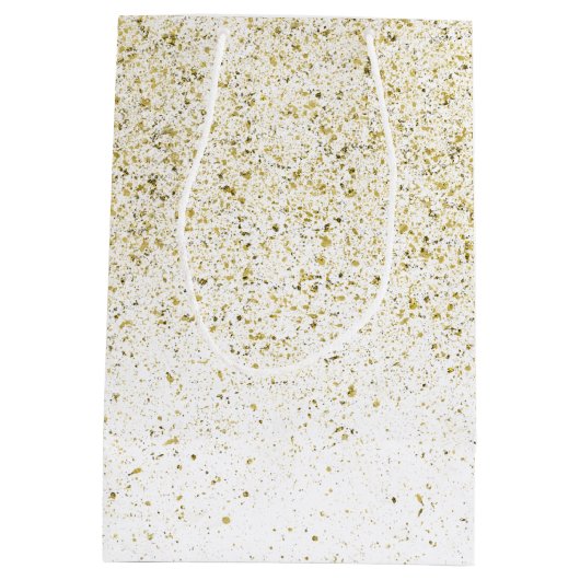 Glittery Gold Medium Cadeauzakje (Achterkant)