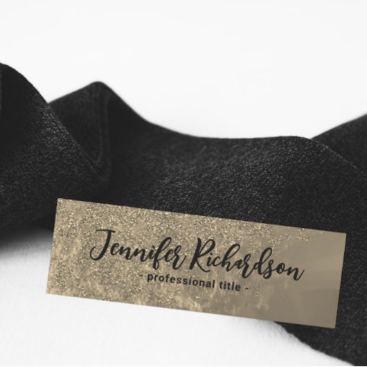 Glittery Gold Metallic Fancy grafische kalligrafie Naamplaatje