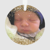 Glittery Gold Mijn eerste Kerstmis als oma Ornament (achterkant)