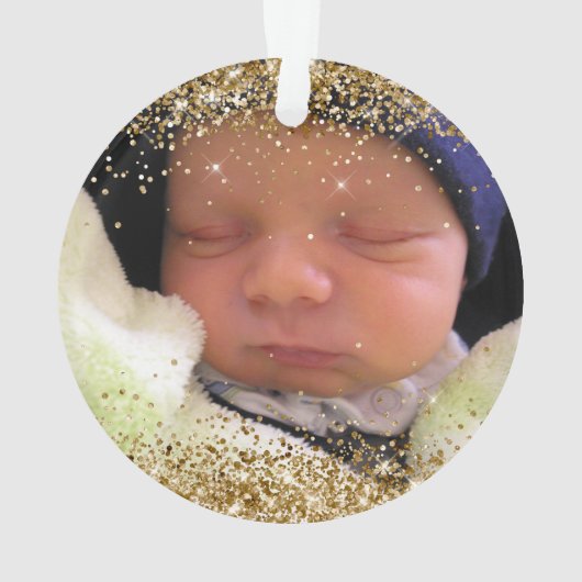 Glittery Gold Mijn eerste Kerstmis als oma Ornament (achterkant)