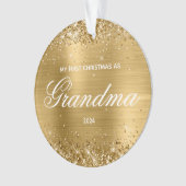 Glittery Gold Mijn eerste Kerstmis als oma Ornament (voorkant)
