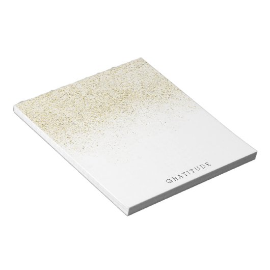 Glittery Gold Notitieblok (Schuin)