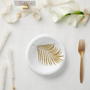 Glittery Gold Palms Baby shower Weddings Tropisch Papieren Kommen
