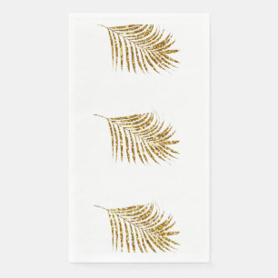 Glittery Gold Palms Tropical Baby shower Weddings Servet