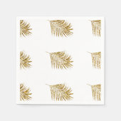 Glittery Gold Palms Tropical Weddings Celebrings Servet (Voorkant)