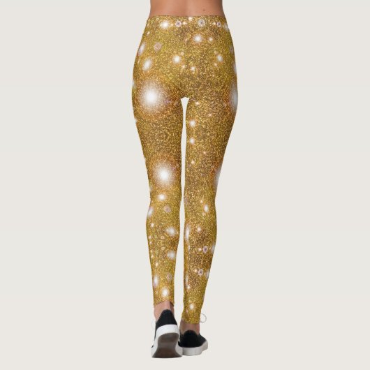 Glittery Gold Shine Bright Leggings (Achterkant)