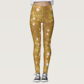 Glittery Gold Shine Bright Leggings (Voorkant)
