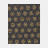 Glittery Gold Snowflakes Fleece Deken (Voorkant)