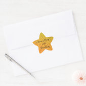 Glittery Gold Sparkle 16de verjaardag aangepaste n Ster Sticker (Envelop)