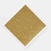 Glittery Gold Sparkle Baby shower Verjaardag bruil Servet (Hoek)