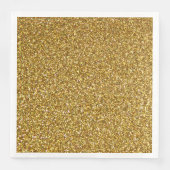 Glittery Gold Sparkle Baby shower Verjaardag bruil Servet (Voorkant)