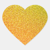 Glittery Gold Sparkle Weddenschap Birthday Ombre K Hart Sticker (Voorkant)