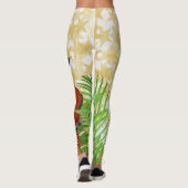 Glittery Gold Stars Parrot and Butterfly Leggings (Achterkant)