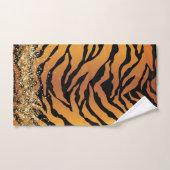 Glittery Gold Tiger Safari Print Badhanddoek Set Bad Handdoek (Handdoek)