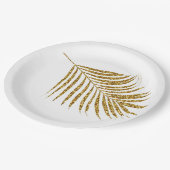 Glittery Gold Tropical Palms Baby shower Weddings Papieren Bordje (Gekanteld)