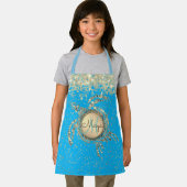 Glittery Gold Turtle on Blue Schort (Insitu)